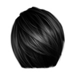Czarne K hair-9-black