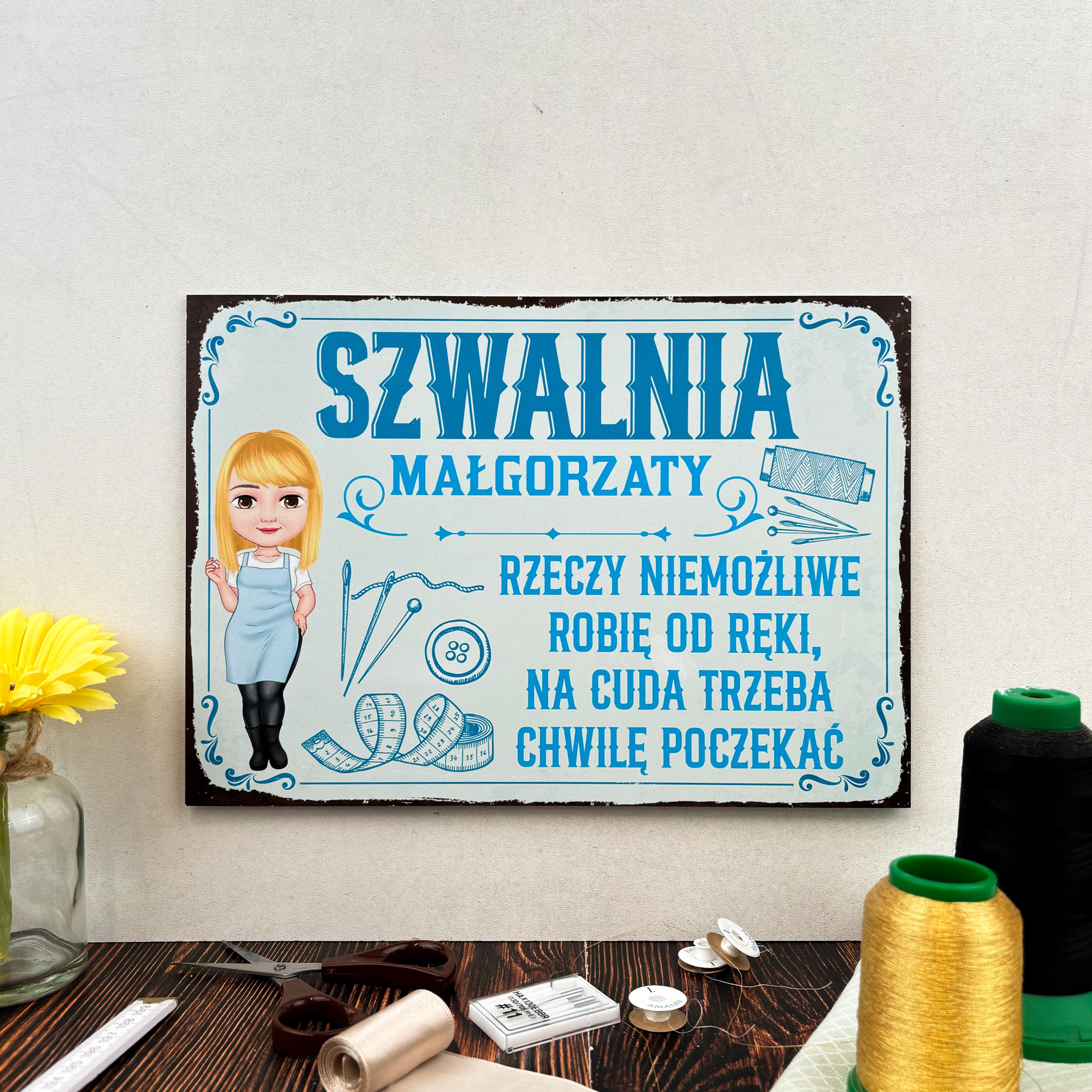 Szwalnia - tabliczka