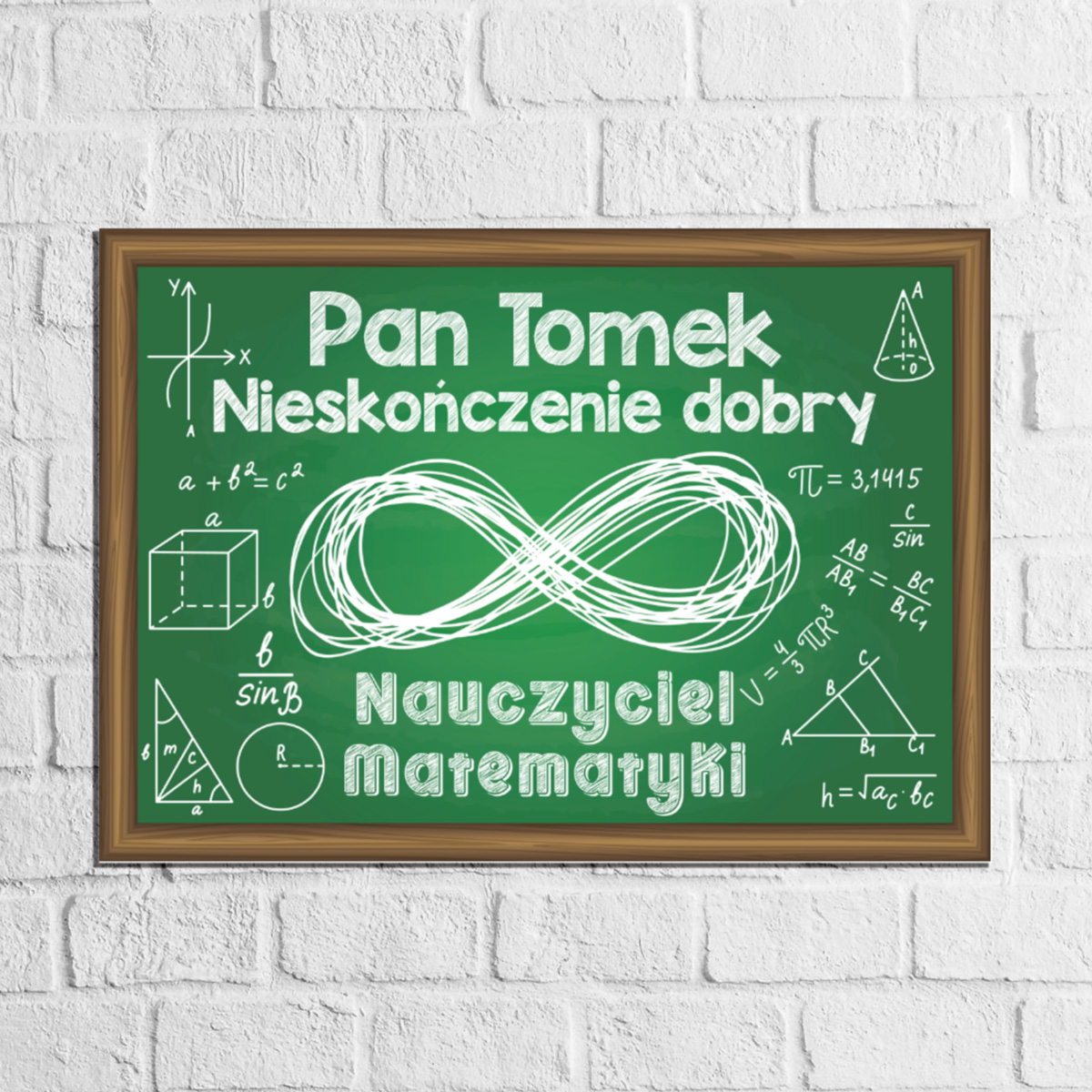 Nauczyciel matematyki - tabliczka