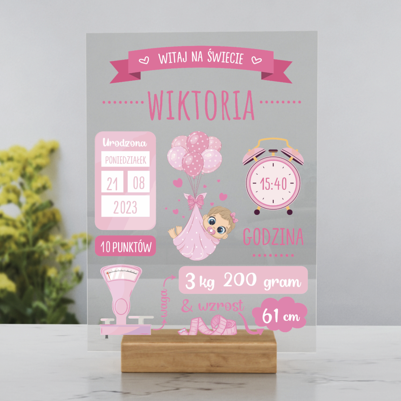 Metryczka - dziewczynka