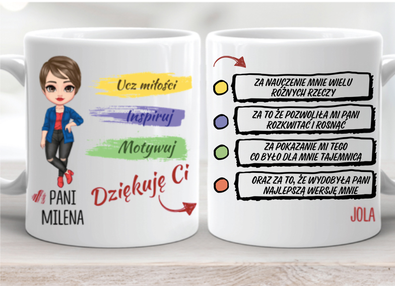 Podziękowania dla nauczyciela - kubek