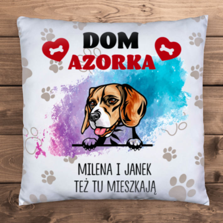 Dom pieska i jego domowników - poduszka