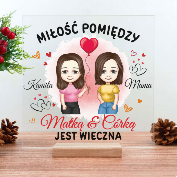 Matka i Córka Miłość wieczna - tabliczka