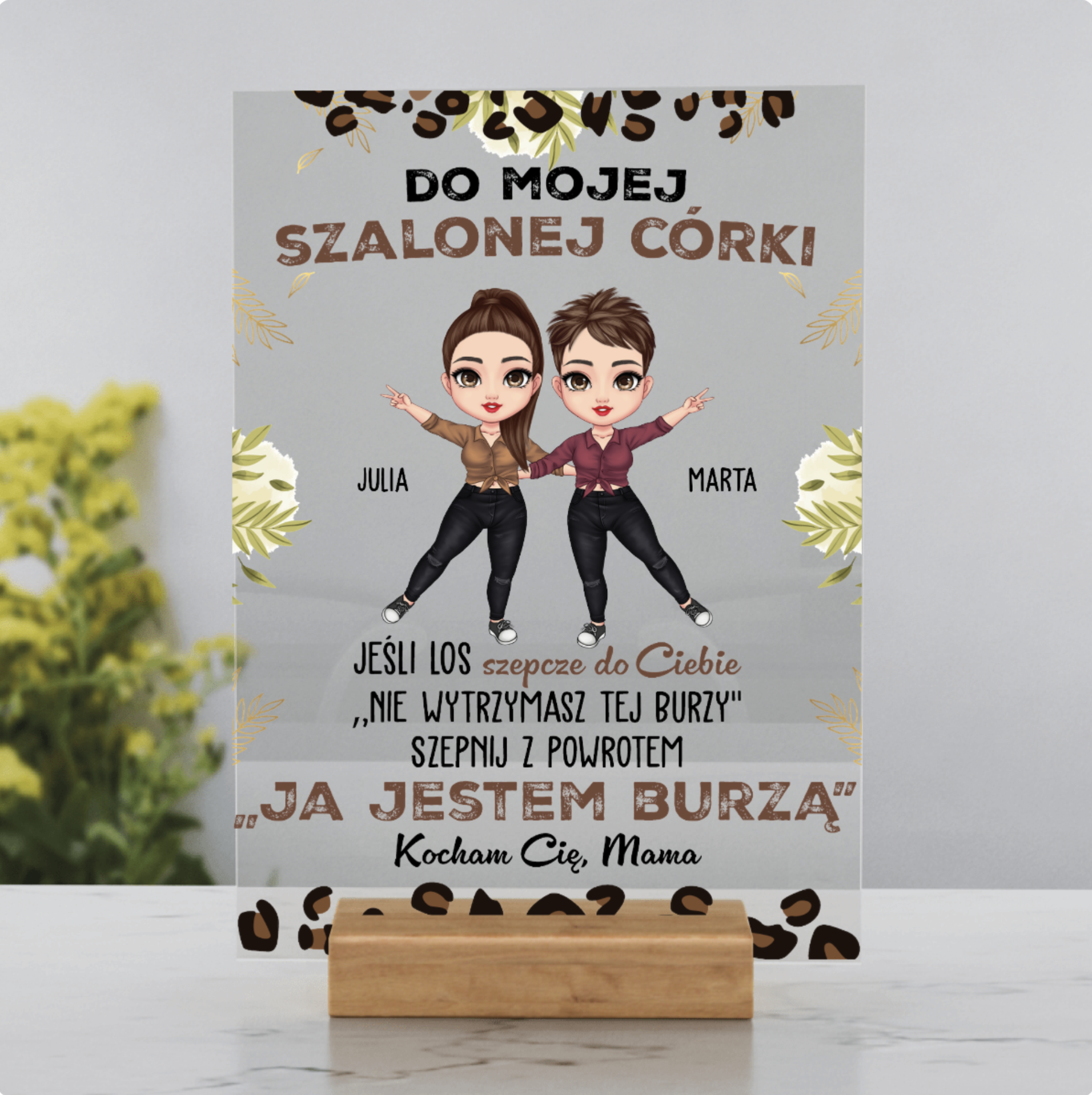 Ja jestem burzą - Tabliczka