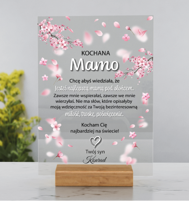 Podziękowania dla mamy