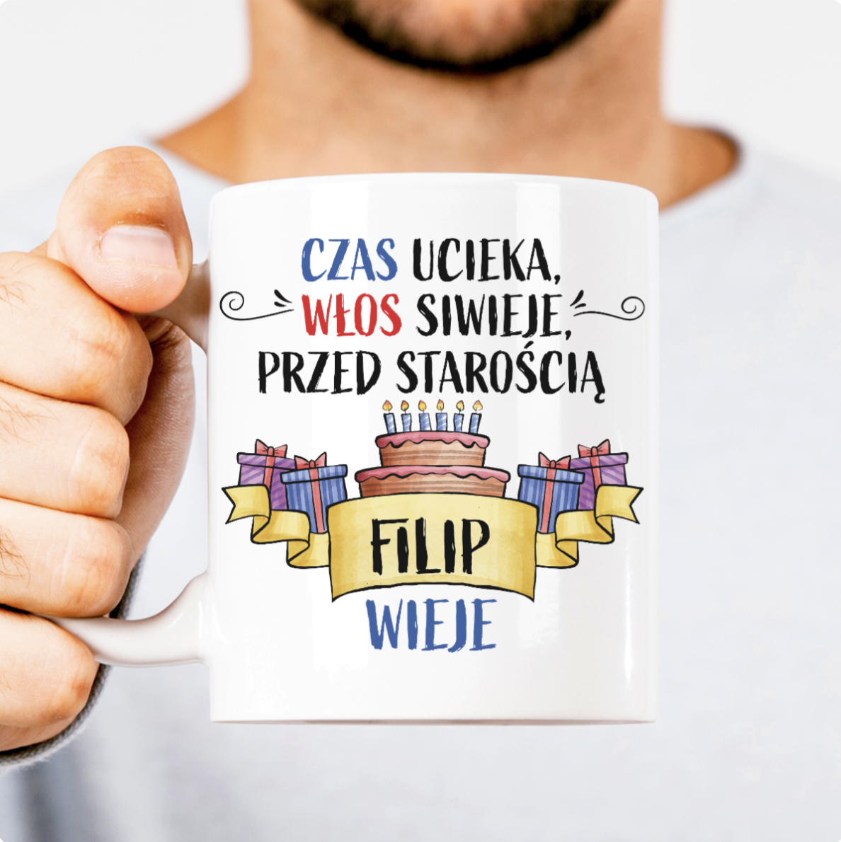 Czas ucieka, włos siwieje - Kubek