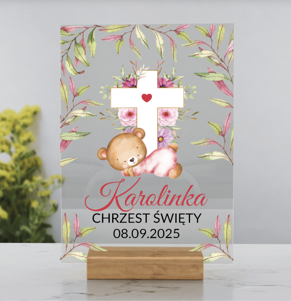 Chrzest Św. Tabliczka (Miś)