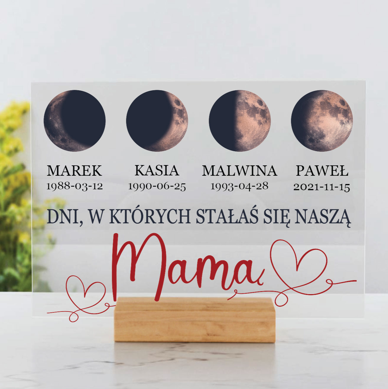 Dni kiedy stałaś się naszą mama akryl