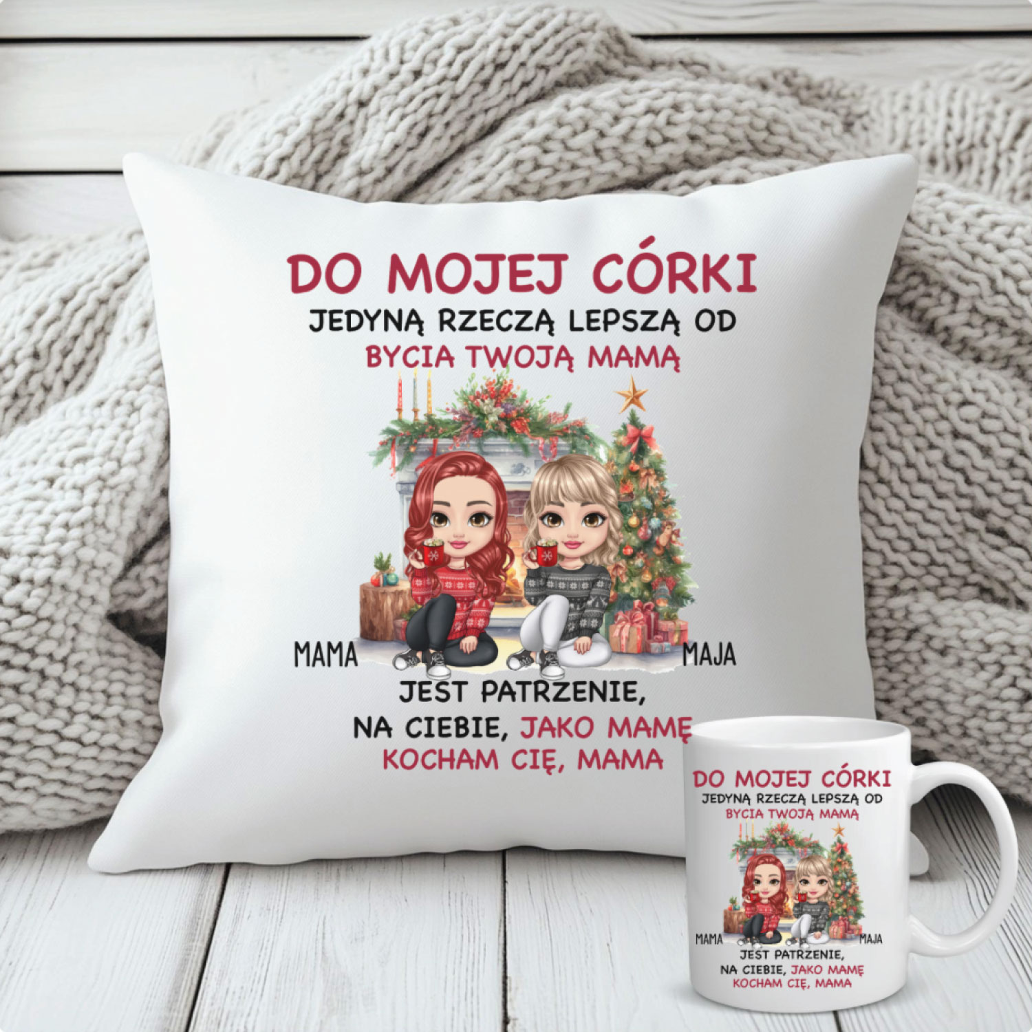 DO MOJEJ CÓRKI - zestaw poduszka i kubek
