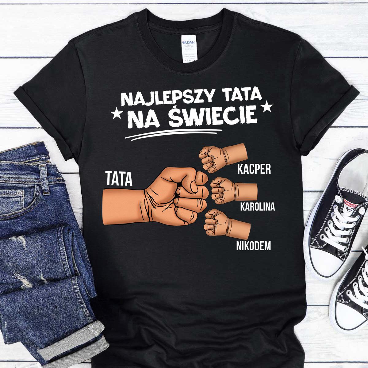 Najlepszy tata na świecie - koszulka czarna