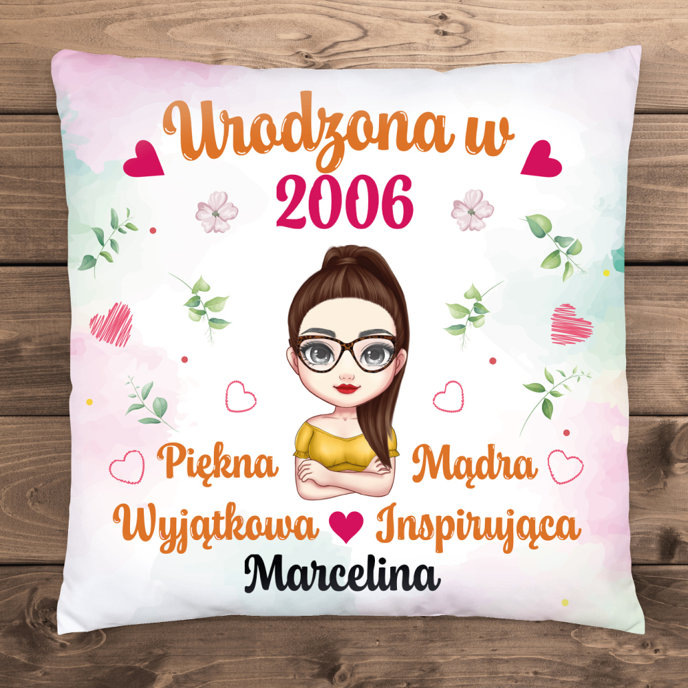 Urodzona w ... - Poduszka