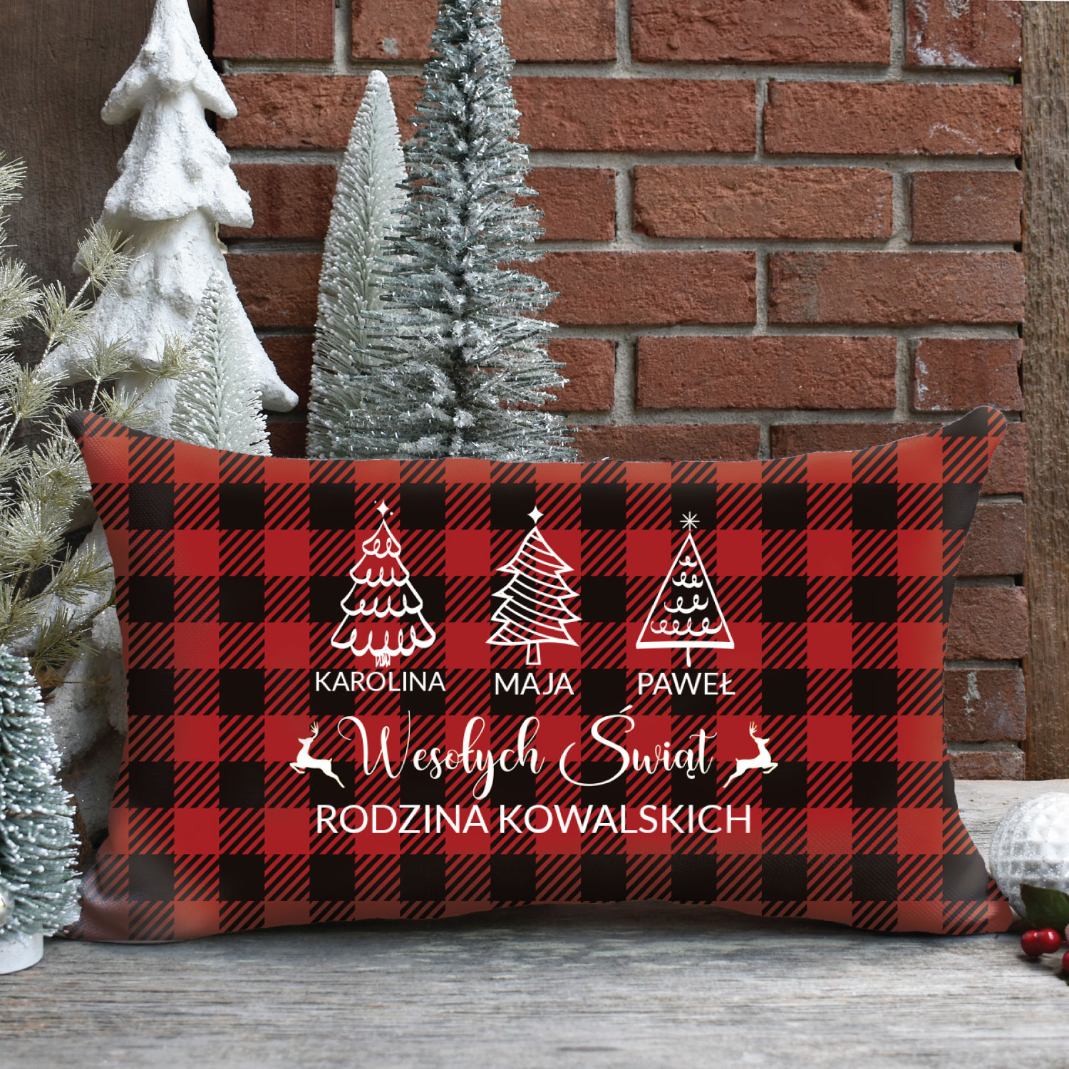 Wesołych Świąt (Rodzina) - poduszka