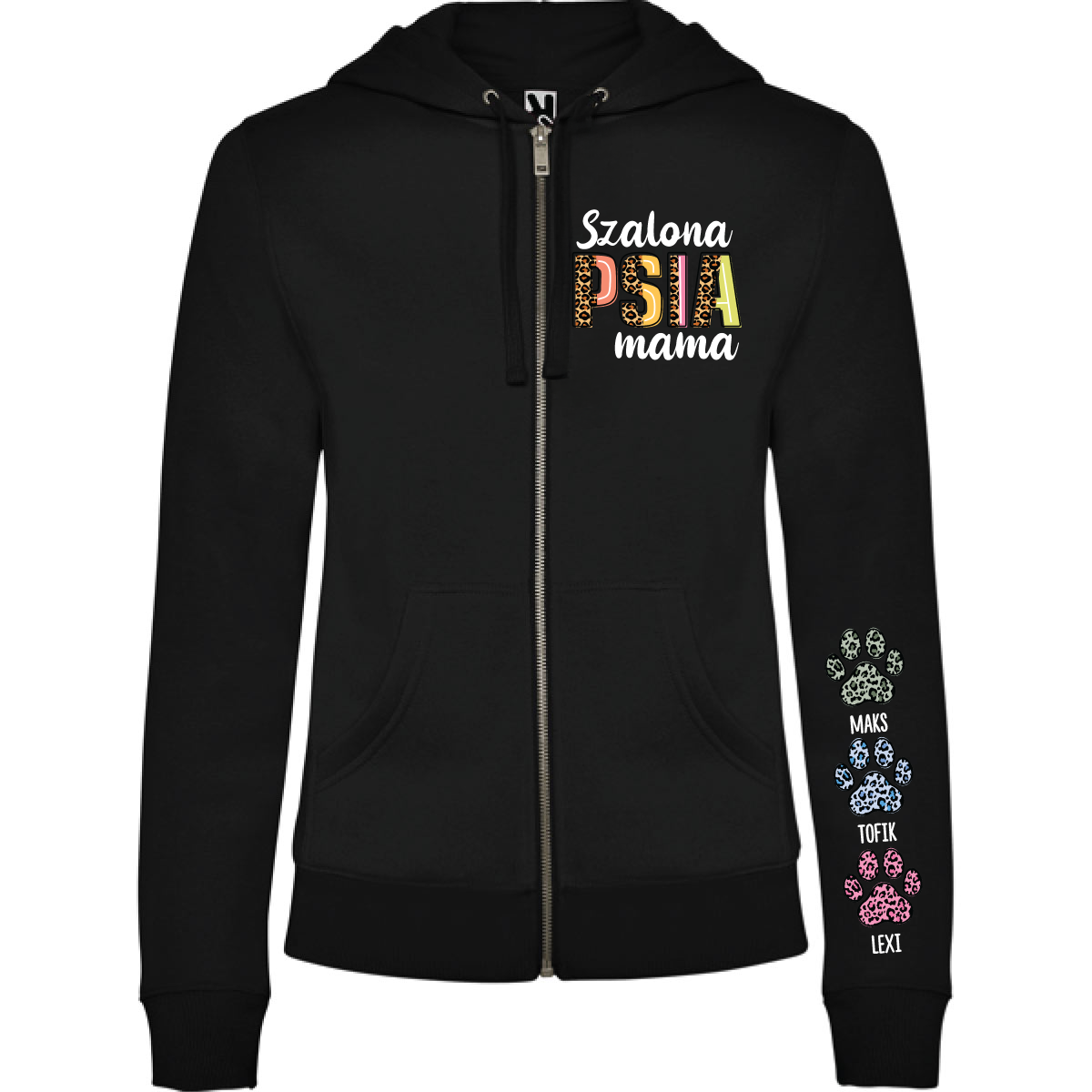 Szalona psia mama - czarna bluza