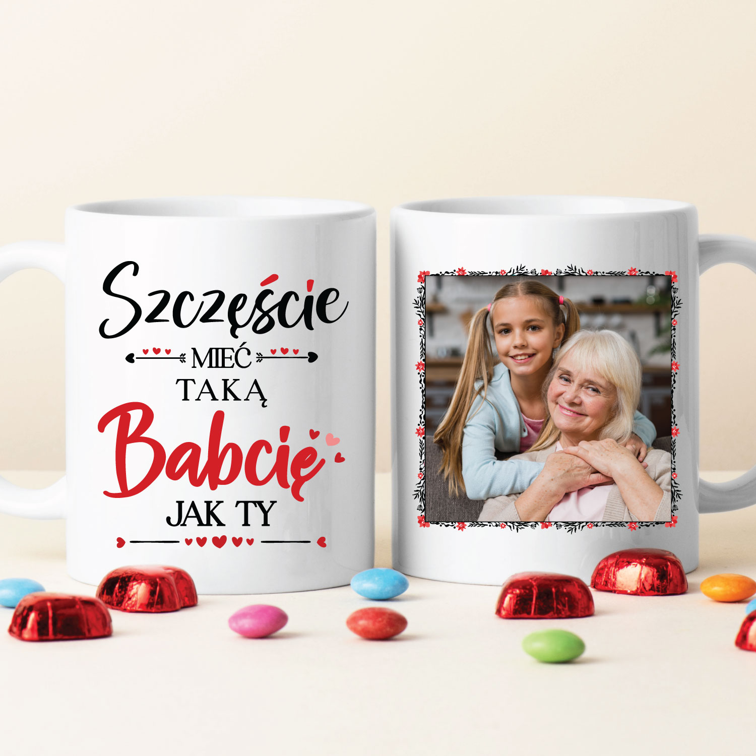 Szczęście mieć babcię - kubek ze zdjęciem