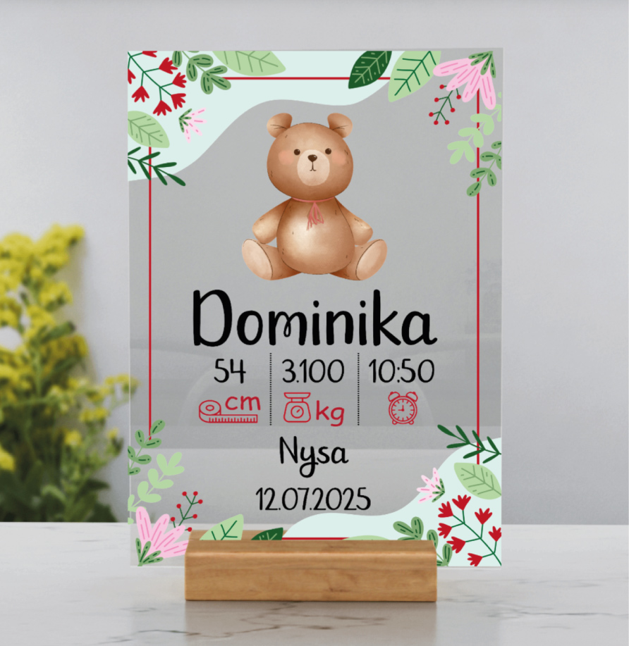 Metryczka (Miś) Tabliczka