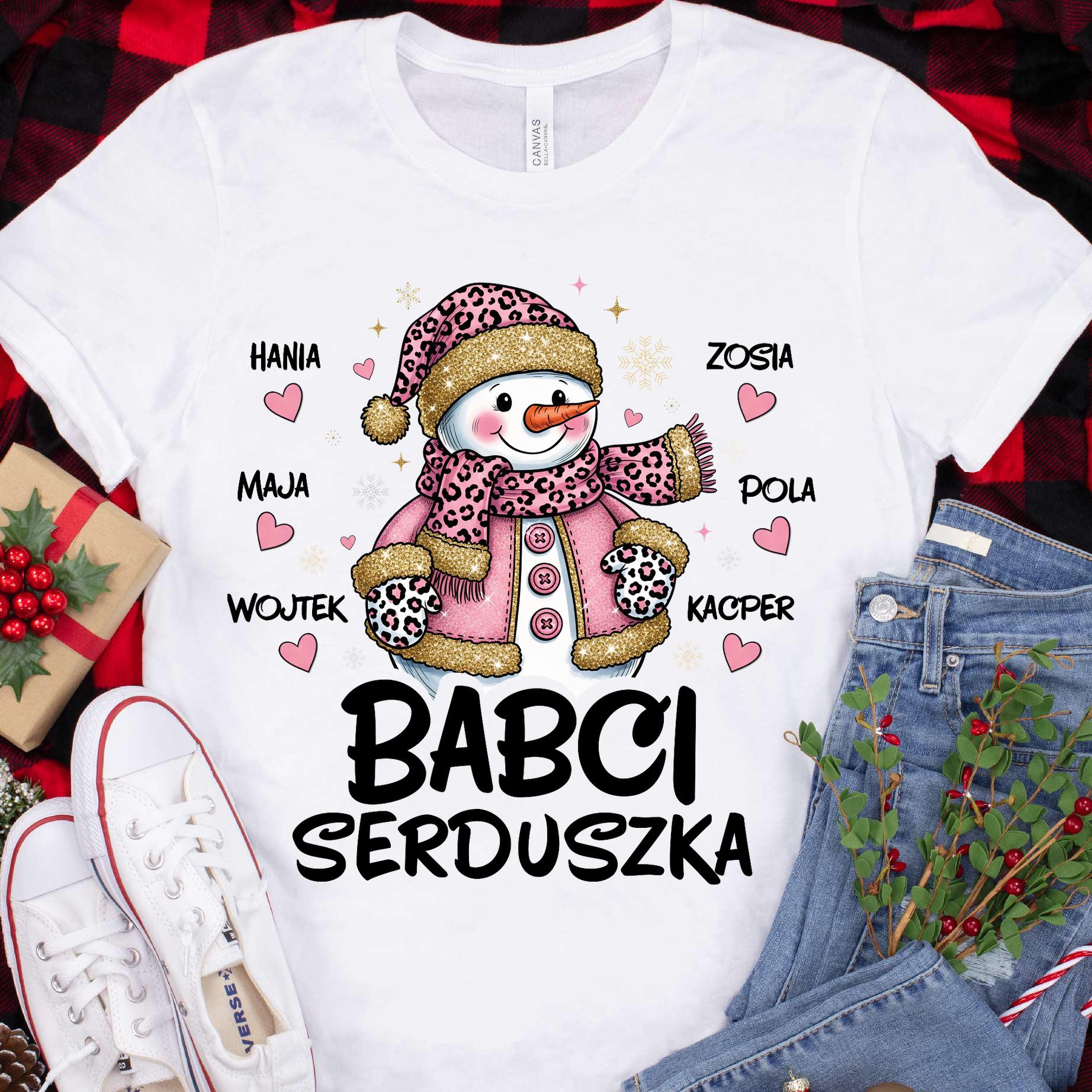 Babci serduszka (Koszulka bałwanek)