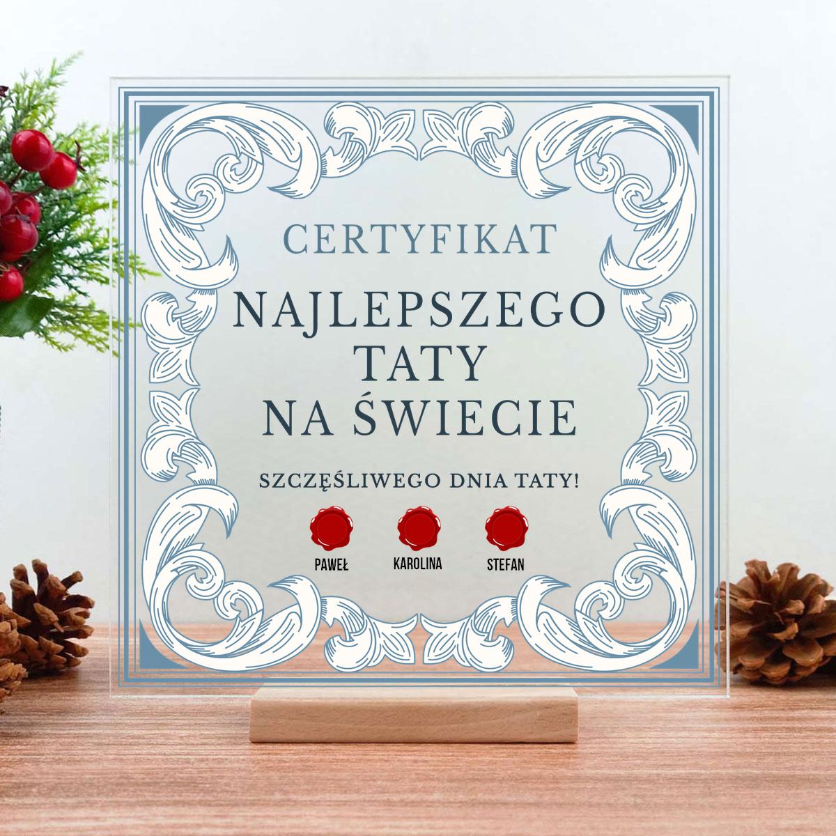 Certyfikat najlepszego taty
