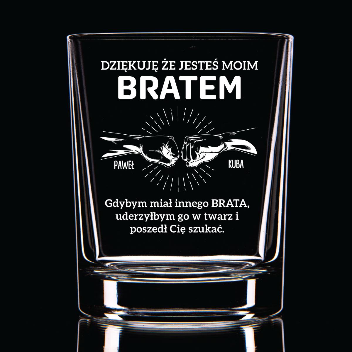 Dziękuję że jesteś moim bratem - szklanka