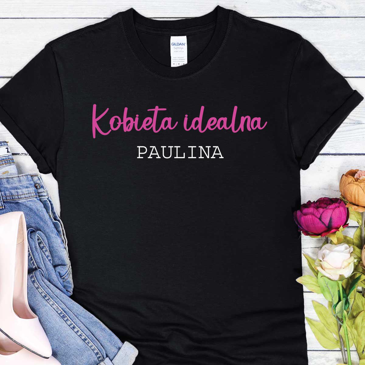 Kobieta idealna - koszulka czarna