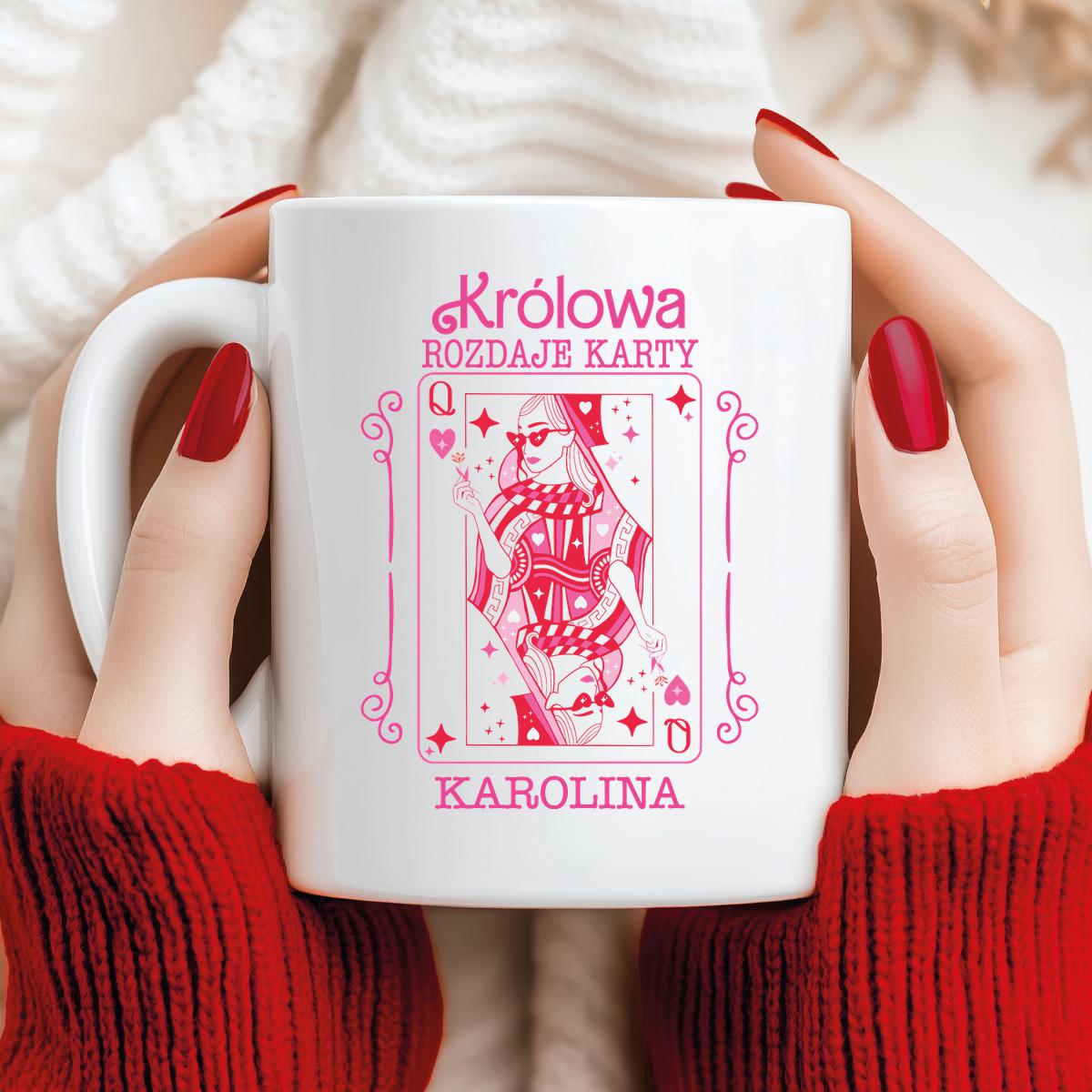 Królowa rozdaje karty - kubek