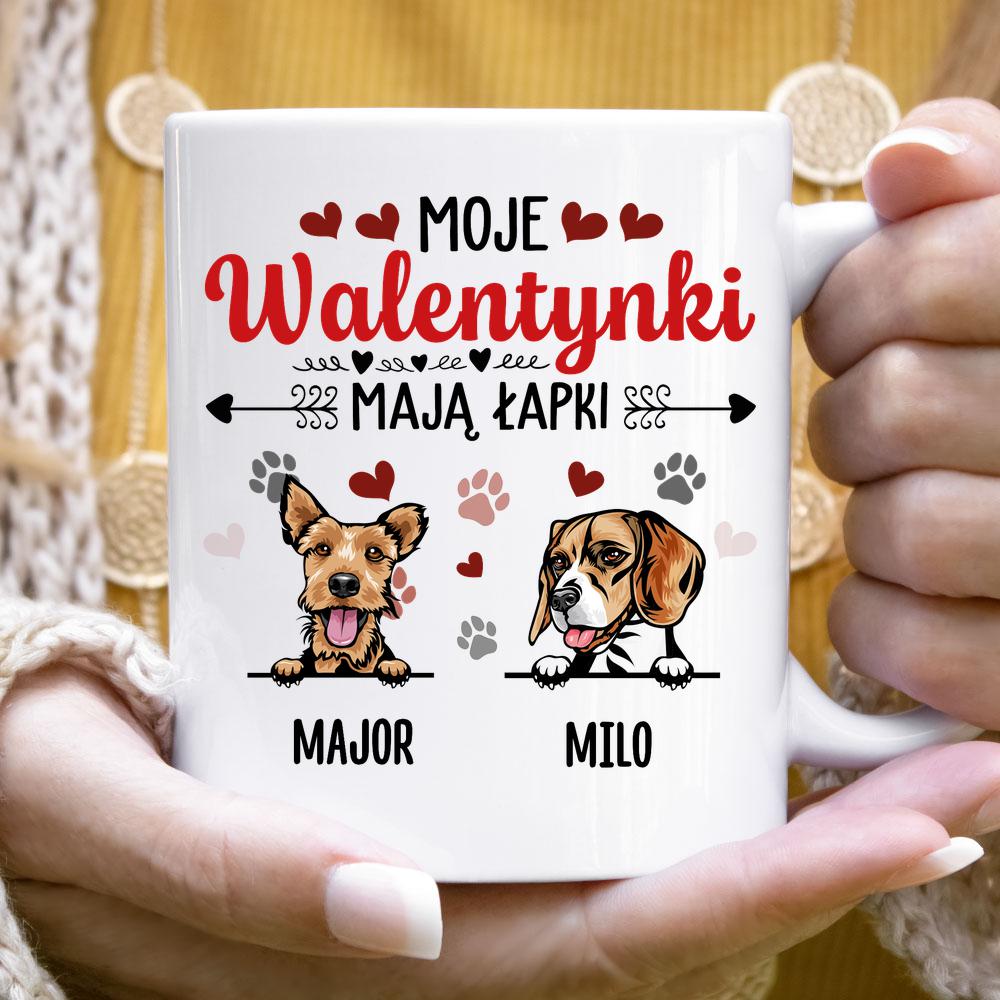 MOJE WALENTYNKI MAJĄ ŁAPKI - Kubek
