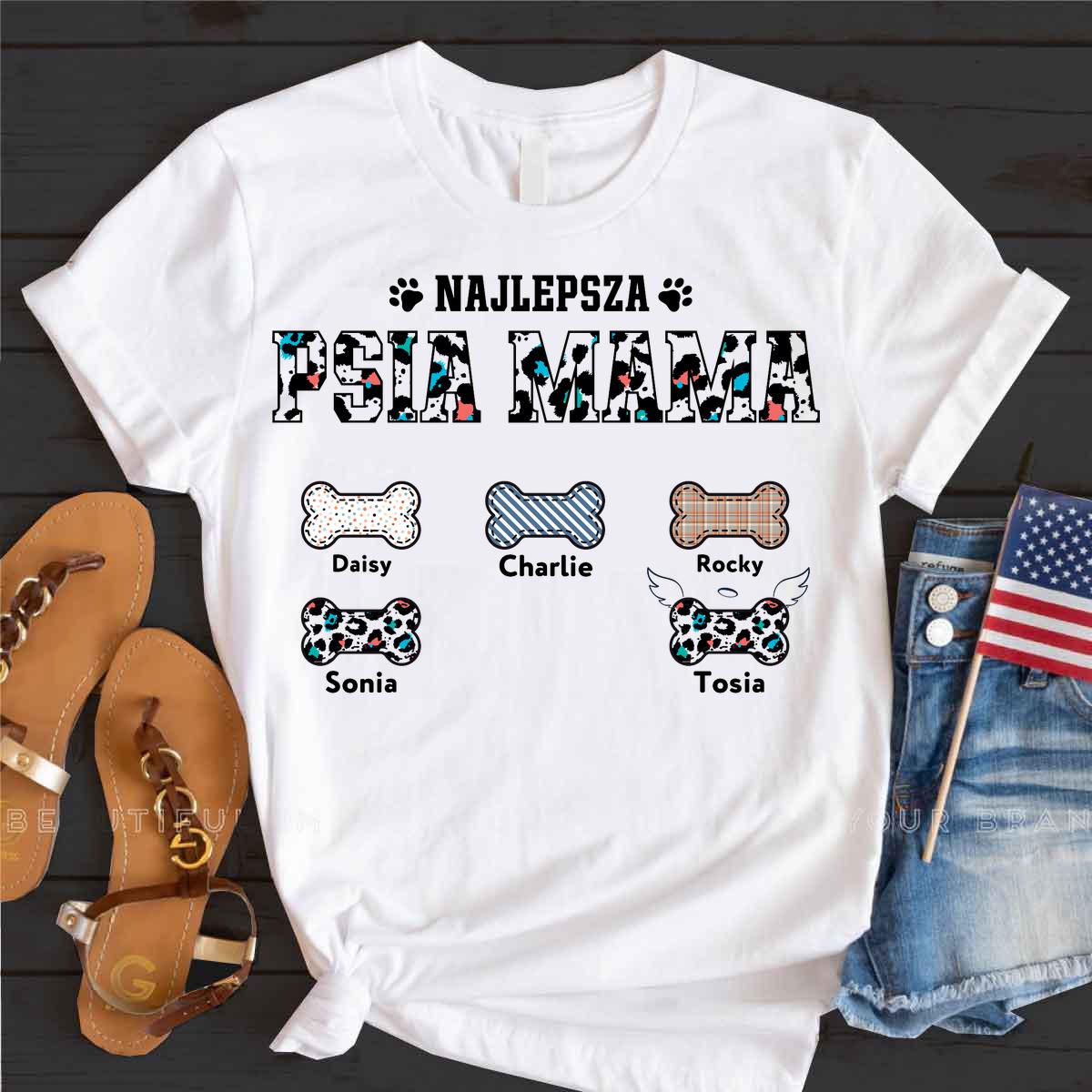 Najlepsza Psia Mama z Kostkami
