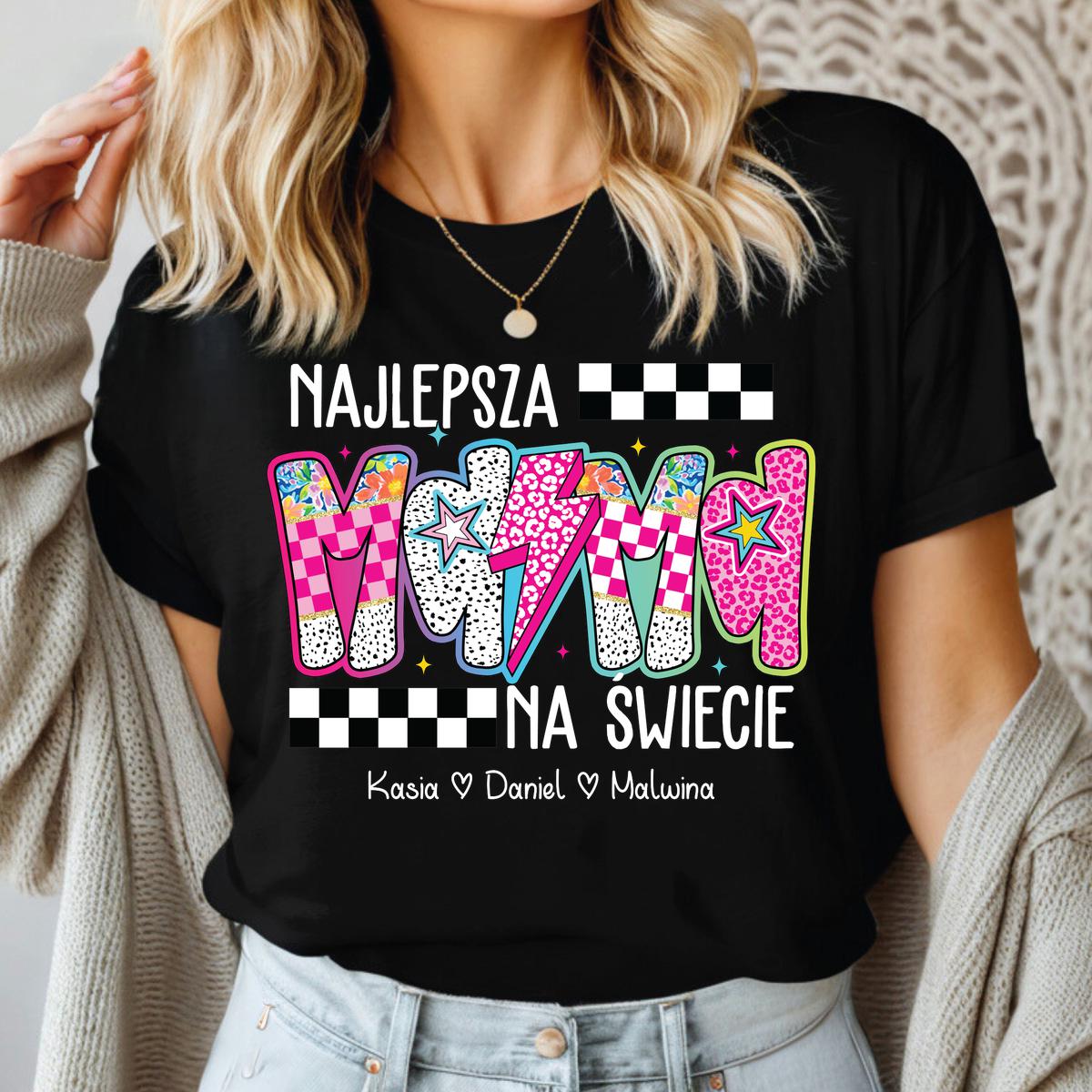 Najlepsza mama na świecie - czarna koszulka