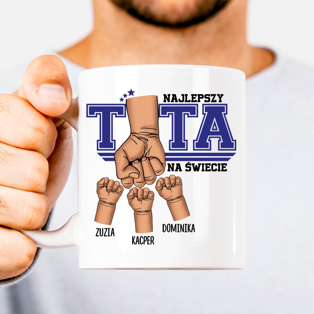 Najlepszy tata na świecie (ręce) - kubek