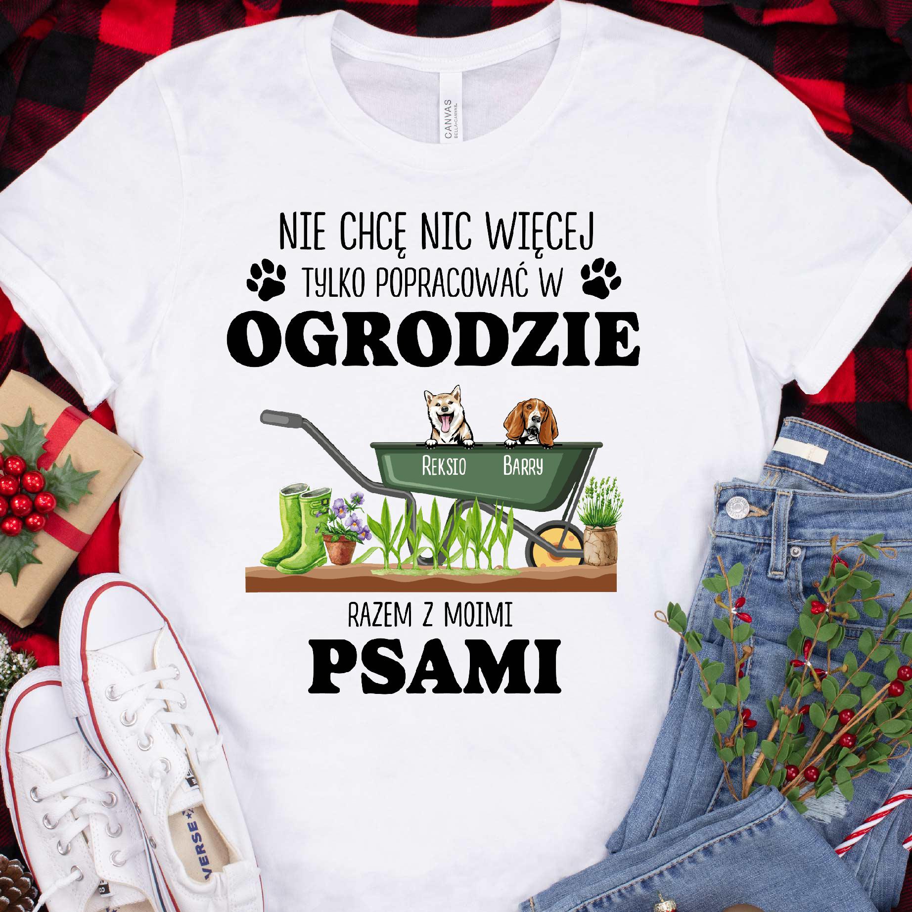 Psy w ogrodzie