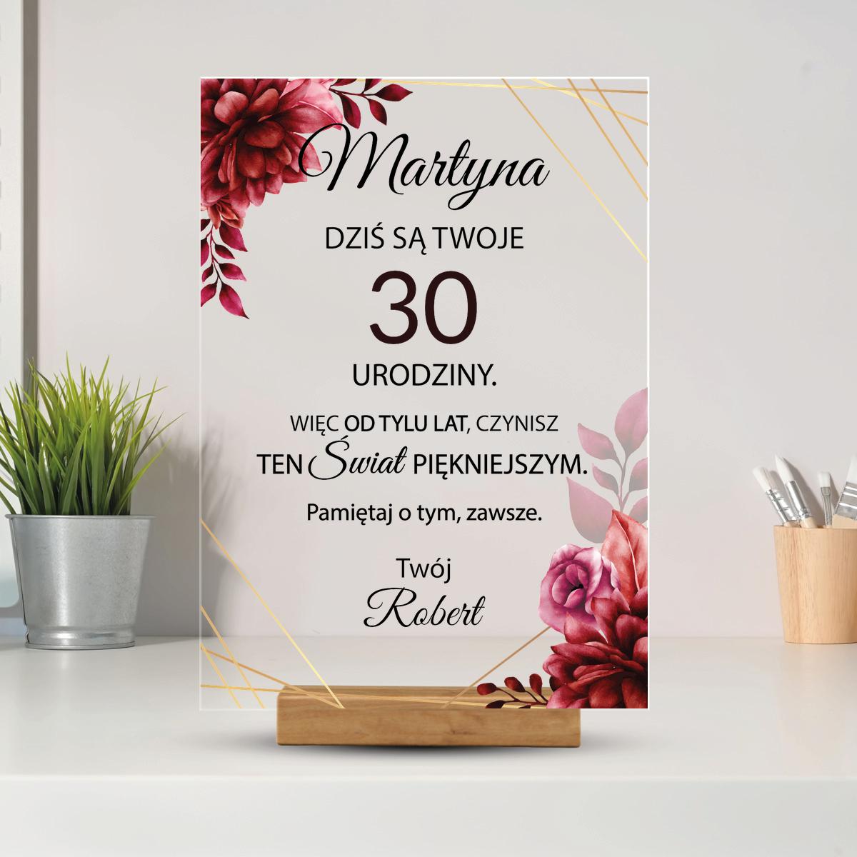 Tabliczka na 30 urodziny