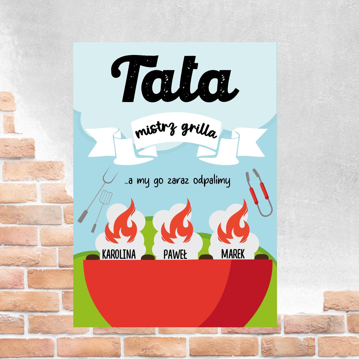Tata mistrz grila - tabliczka