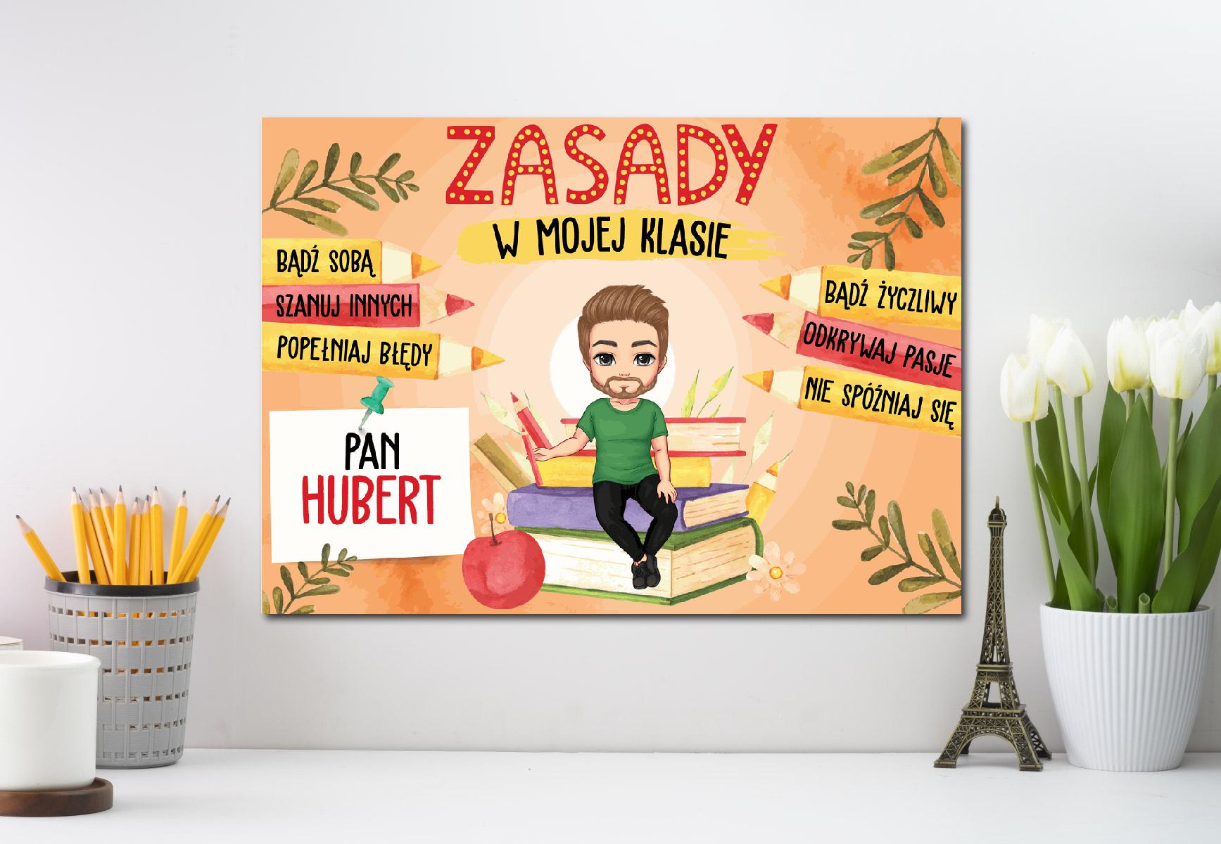 Zasady w Mojej Klasie - Tabliczka dla Nauczyciela