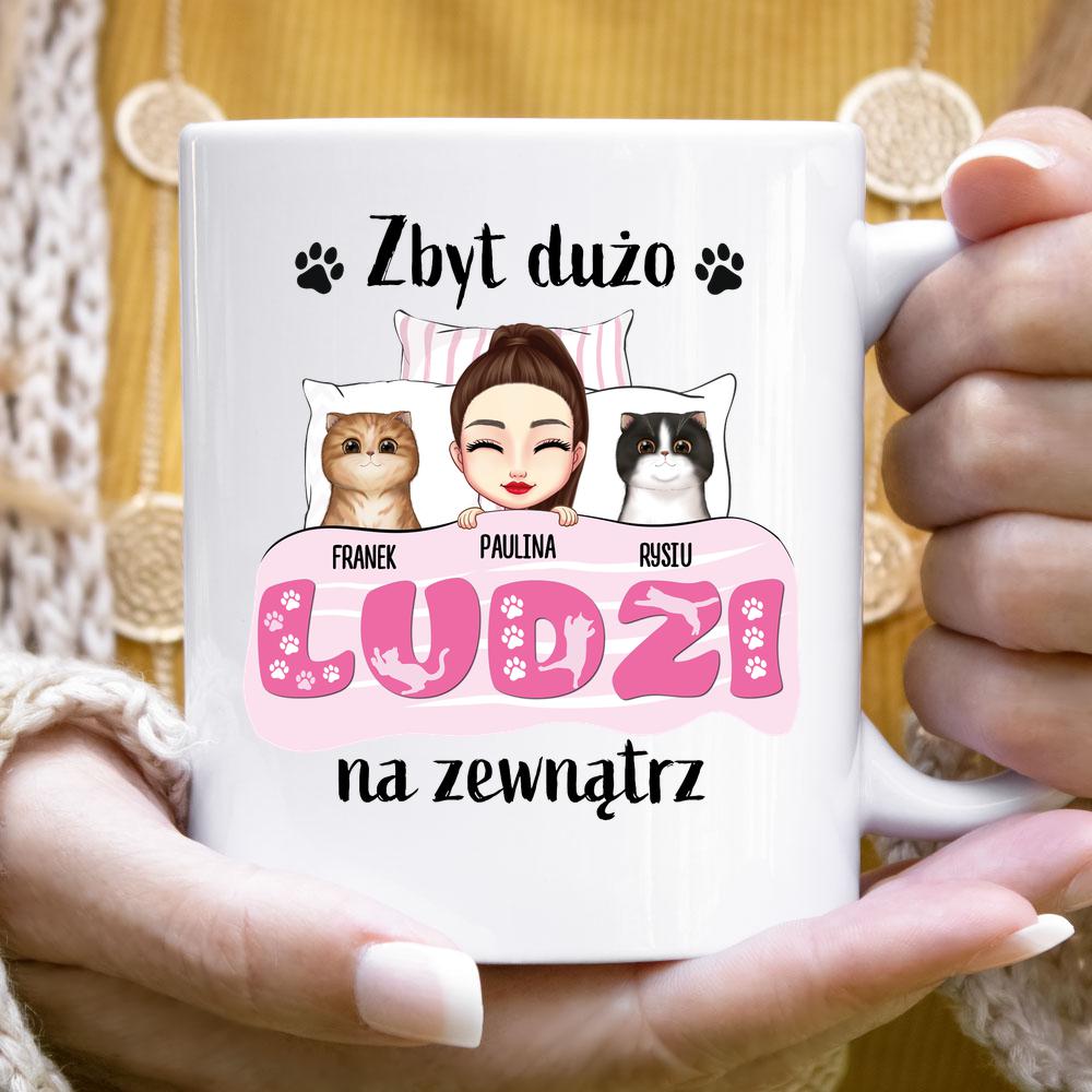 Zbyt dużo ludzi - Kubek dla kociary